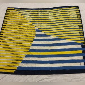 Striped Yellow and Blue Scarf